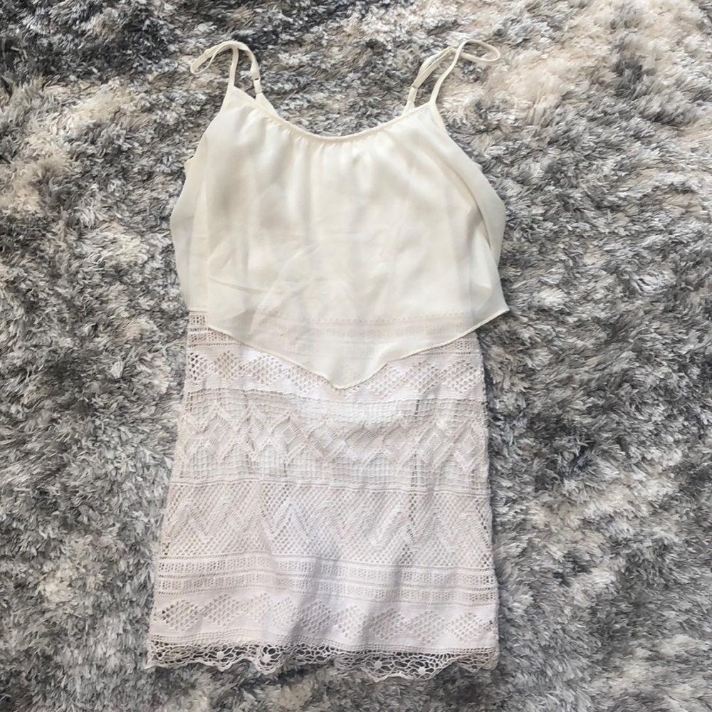 American Eagle Zippered Back Crochet Dress